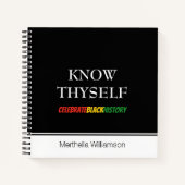 WEET ZELF GEpersonaliseerde zwarte geschiedenis Notitieboek (Voorkant)