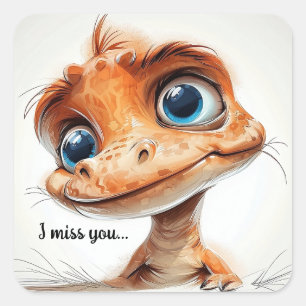 weetgierige ogen vierkante sticker