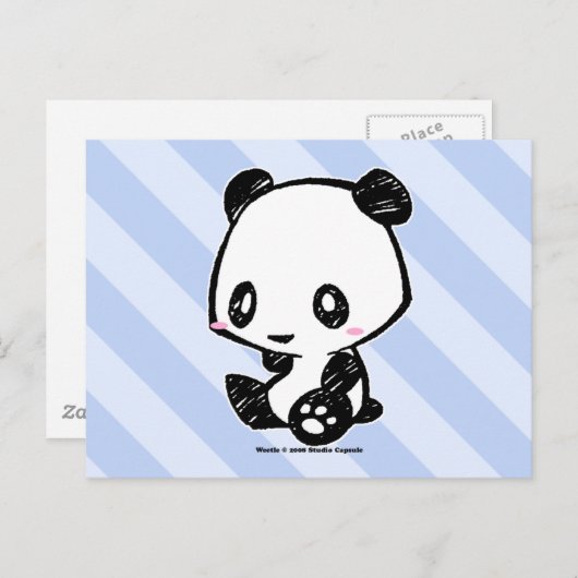 Weetle Panda Briefkaart (Voorkant / Achterkant)
