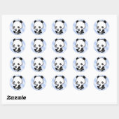 Weetle Panda Ronde Sticker (Vel)