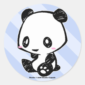 Weetle Panda Ronde Sticker