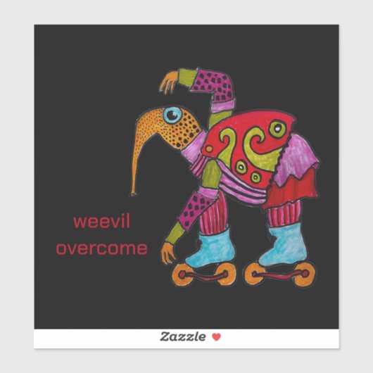 Weevil Overwin Grote Vinyl sticker (Vel)