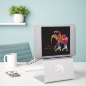 Weevil Overwin Grote Vinyl sticker (Laptop op bureau)