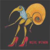 Weevil Woman Large Vinyl Sticker (Voorkant)