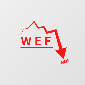 WEF Nee! Raamsticker (Vel)