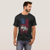  weg 4x4 Rijden Amerikaanse vlag T-shirt (Voorkant volledig)