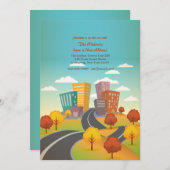 Weg aan de Bewegende Aankondiging van de Stad (Voorkant / Achterkant)