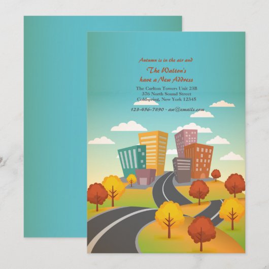 Weg aan de Bewegende Aankondiging van de Stad (Voorkant / Achterkant)