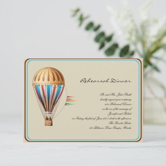 Weg-ballonvaarding Kaart (Staand voorkant)