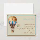 Weg-ballonvaarding met warme lucht Save The Date (Voorkant / Achterkant)