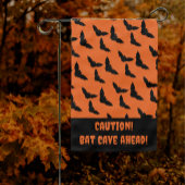 Weg Batty! Sinaasappel en zwart Halloween Theedoek