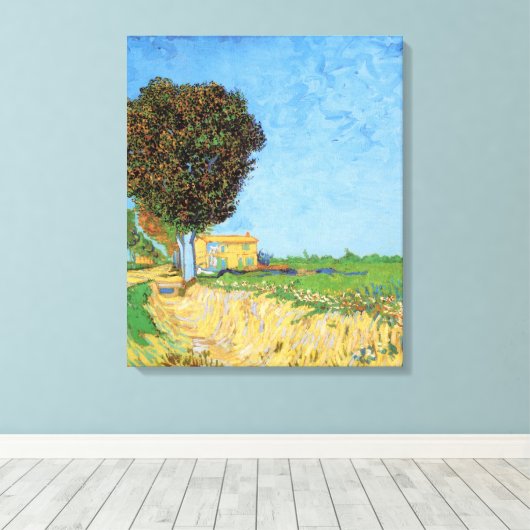 Weg bij Arles door Vincent van Gogh Canvas Afdruk (Insitu (Houten vloer))