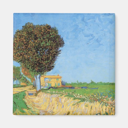 Weg bij Arles door Vincent van Gogh Magneet (Voorkant)