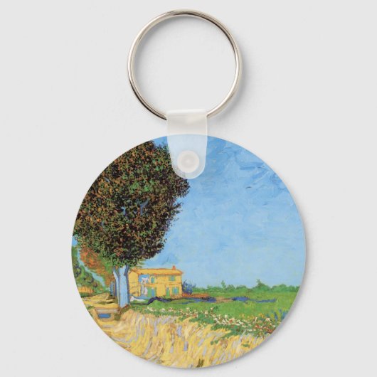 Weg bij Arles door Vincent van Gogh Sleutelhanger (Voorkant)