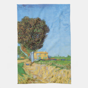 Weg bij Arles door Vincent van Gogh Theedoek