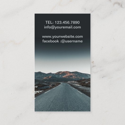 weg bij de berg visitekaartje (Achterkant)