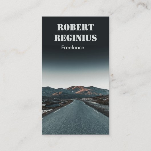 weg bij de berg visitekaartje (Voorkant)