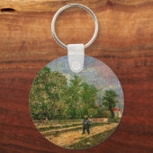 Weg bij Parijs met boer door Vincent van Gogh Sleutelhanger (Voorkant)
