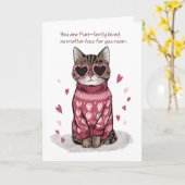 Weg bij School Funny Cat Zonnebril Valentijn Kaart (Gele Bloem)