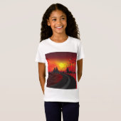 Weg bij Sunset Girls T-Shirt (Voorkant volledig)