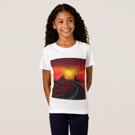 Weg bij Sunset Girls T-Shirt (Voorkant volledig)