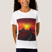 Weg bij Sunset Girls T-Shirt (Voorkant)