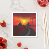 Weg bij Sunset Paper Napkins Servet (Insitu)