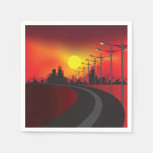 Weg bij Sunset Paper Napkins Servet (Voorkant)