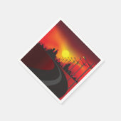 Weg bij Sunset Paper Napkins Servet (Hoek)