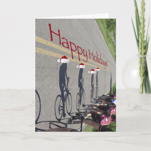 Weg Biking! Feestdagen Kaart (Voorkant)