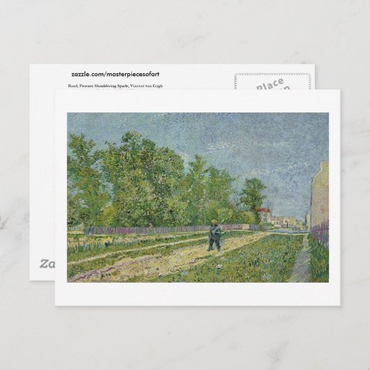 Weg, boerenschouderij, Van Gogh Fine Art Briefkaart (Voorkant / Achterkant)