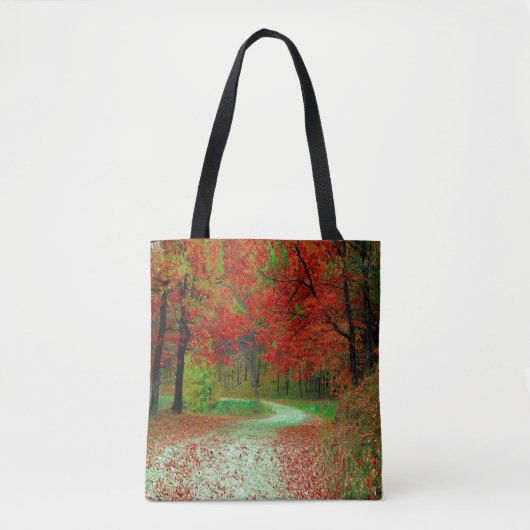 WEG BOS BOMEN BOTANISCH NATUUR LANDSCHAP TOTE BAG (Voorkant)