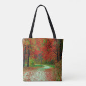 WEG BOS BOMEN BOTANISCH NATUUR LANDSCHAP TOTE BAG (Achterkant)