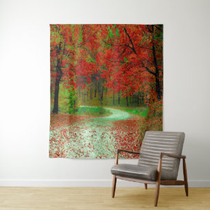 WEG BOS BOMEN BOTANISCHE NATUUR LANDSCHAP WANDKLEED