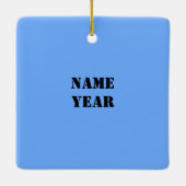 Weg bouw Silhouette kerstversiering Keramisch Ornament (Achterkant)