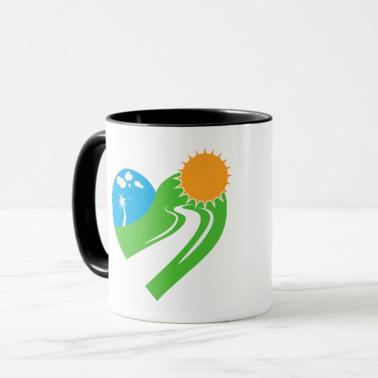 Weg die door de natuur kronkelt Hart Mok (Voorkant links)