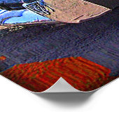 weg die een geschilderde lucht overspoelt poster (Hoek)