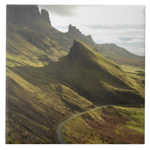 Weg die omhoog loopt naar The Quiraing, Isle of Sk Tegeltje