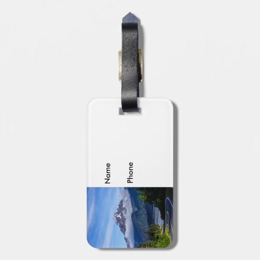 Weg door Alaska Bagagelabel (Achterkant verticaal)