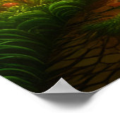 Weg door betoverende bosrijke kunst poster (Hoek)