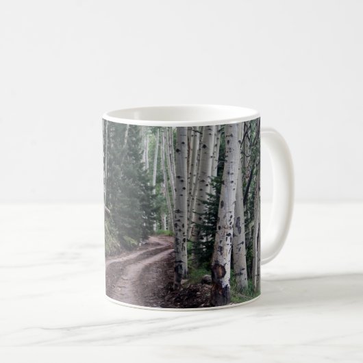 Weg door de berk koffiemok (Voorkant rechts)