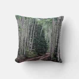 Weg door de berk kussen