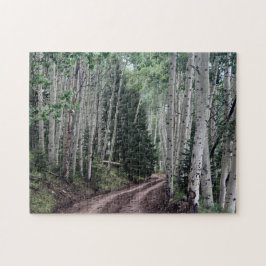 Weg door de berk legpuzzel