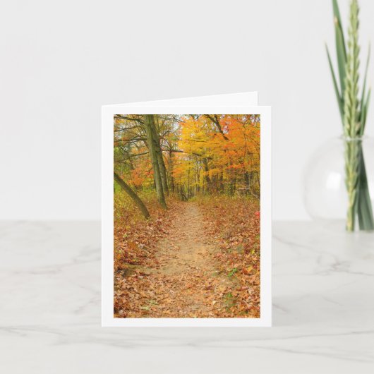 "WEG DOOR DE BOSSEN IN DE HERFST" KAART (Voorkant)
