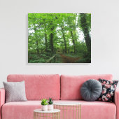 Weg door de Groene Druk van het Canvas van het Bos Afdruk (Insitu (Woonkamer))