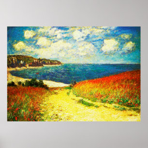 Weg door de Korn in Pourville, 1882 Poster