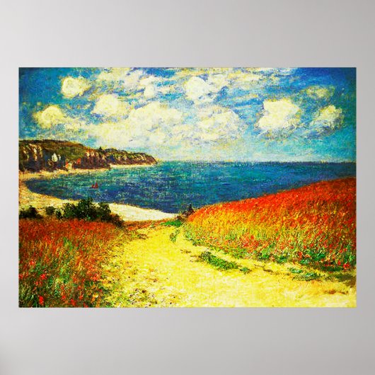 Weg door de Korn in Pourville, 1882 Poster (Voorkant)