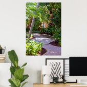 Weg door de palmen poster (Thuiskantoor)