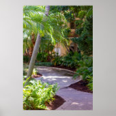 Weg door de palmen poster (Voorkant)