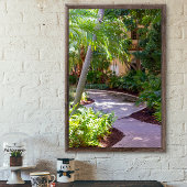 Weg door de palmen poster